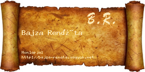 Bajza Renáta névjegykártya