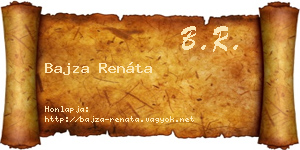 Bajza Renáta névjegykártya